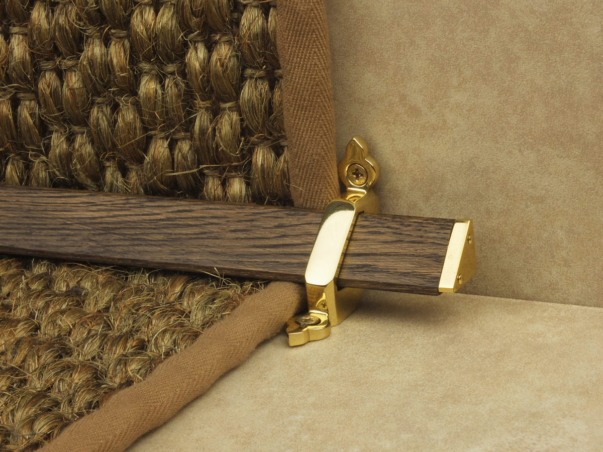 Polished Brass Wooden Stair Rods | Custom-Made Carpet Rods for Runners ...