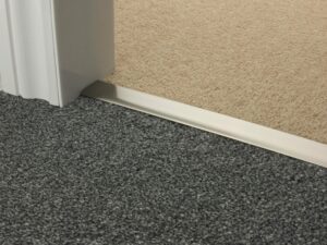 Door thresholds Double Z carpet to carpet satin nickel