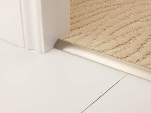carpet to tile join in satin nickel