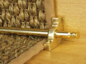 balmoral stair rod shown in polished brass
