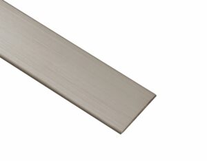 Brushed Stainless Steel door bar 38mm wide, close-up