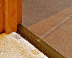 Posh door threshold, universal applications, on carpet to carpet