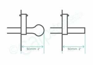 Diagram of Blacksmith stair rods and how to measure up