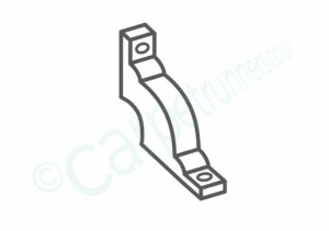 Diagram of stair rod front fix bracket for fitted carpets