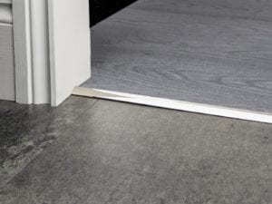 carpet bar for stick down carpet to LVT Premier Single 4 polished nickel