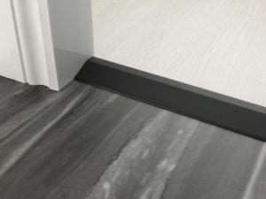 Button to choose door bar ramp that transitions from one floor level to another, black