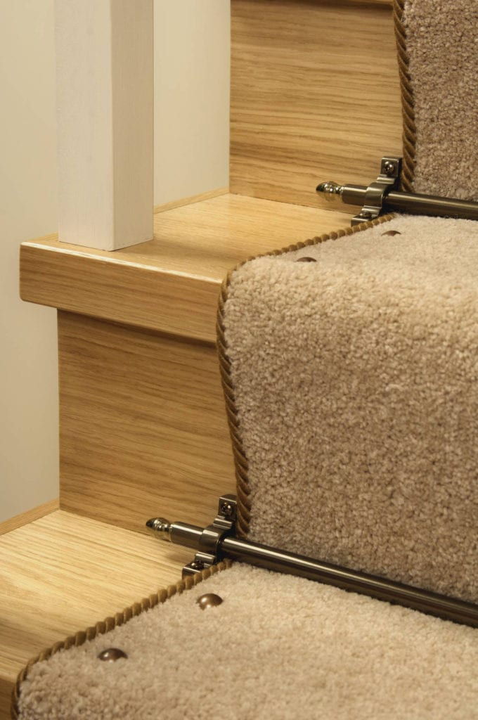 Carpet Studs on a staircase