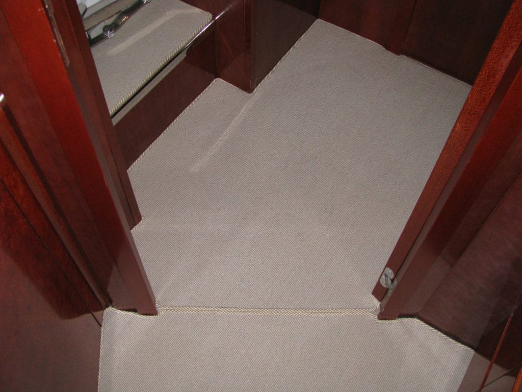 easybind carpet binding tape fitted on board a yachy carpet