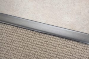 carpet to tile trims in chrome
