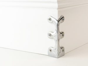 Skirting protector brushed chrome 1077mm tall