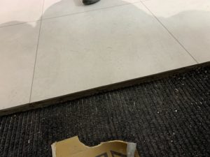 Uneven floor threshold ceramic to carpet